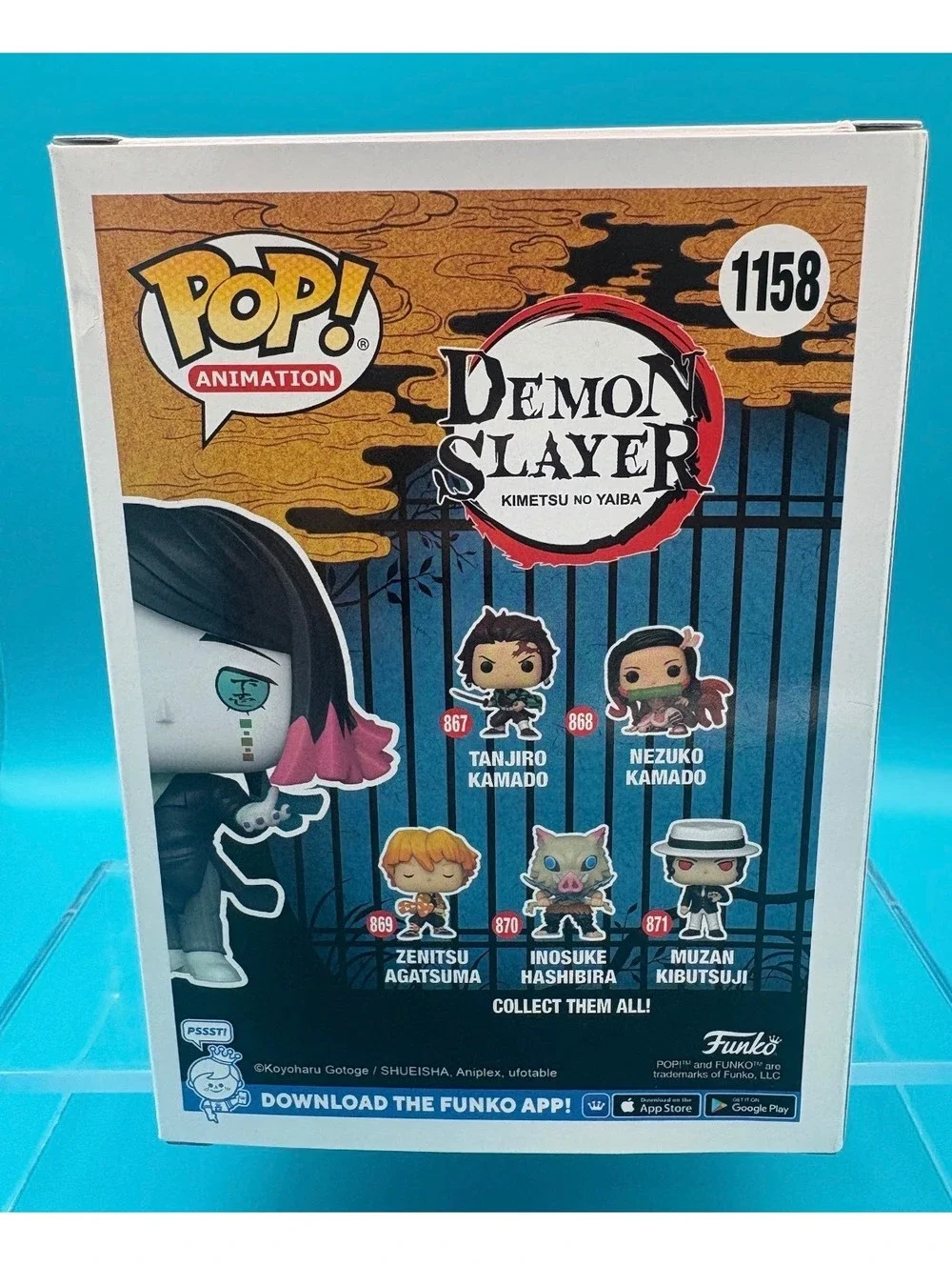 Landon McDonald signed Enmu Demon Slayer shared Sticker Funko pop 1158 MAS COA